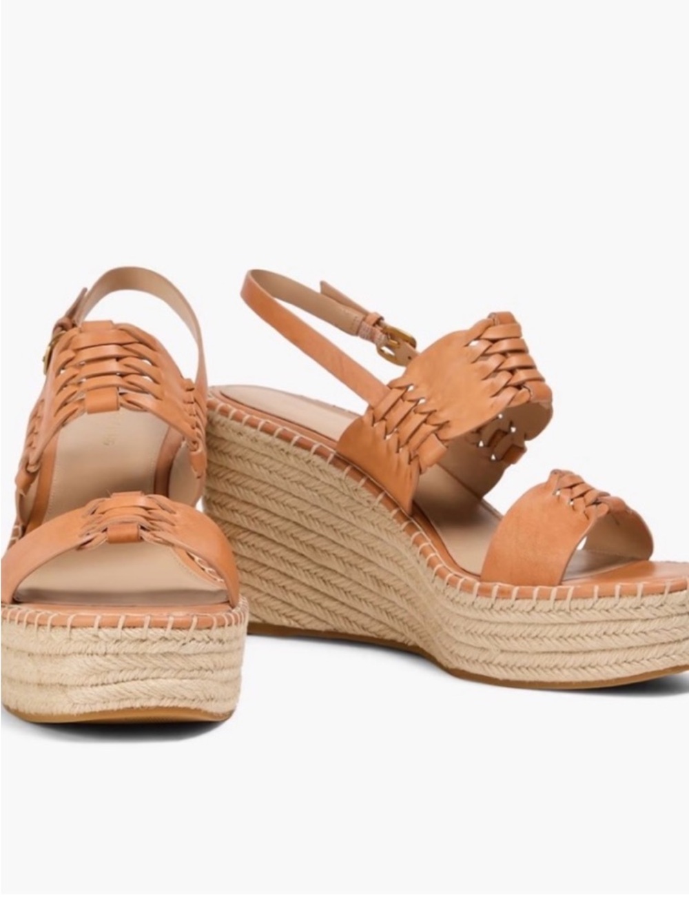 NEW Veronica Beard Riya Slingback Espadrille Platform Wedge Sandal Camel Size 11